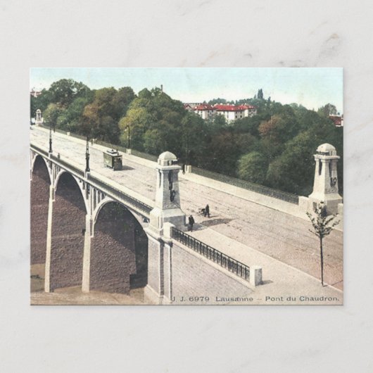Oud Briefkaart - Lausanne, Zwitserland (Voorkant)