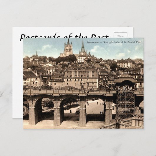 Oud Briefkaart - Lausanne, Zwitserland (Voorkant / Achterkant)