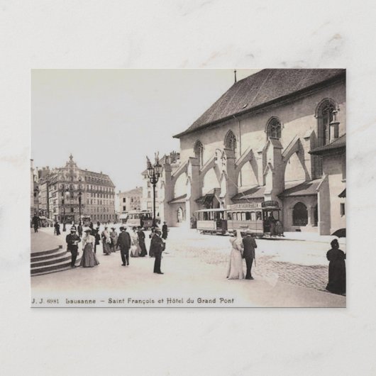 Oud Briefkaart - Lausanne, Zwitserland (Voorkant)