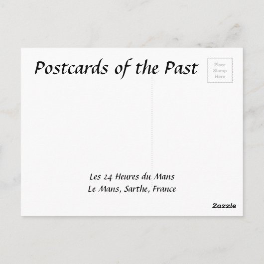 Oud Briefkaart - Les 24 Heures du Mans (Achterkant)