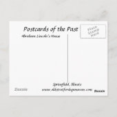 Oud Briefkaart - Lincoln's House, Springfield, Ill (Achterkant)