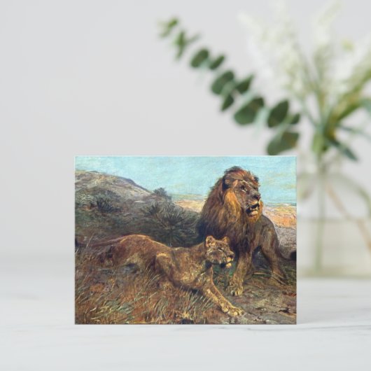 Oud Briefkaart - Lionen (Staand voorkant)