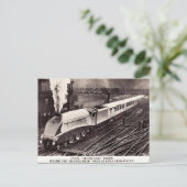 Oud Briefkaart - LNER "Silver Link" bij Kings Cros (Staand voorkant)
