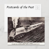 Oud Briefkaart - LNER "Silver Link" bij Kings Cros (Voorkant / Achterkant)