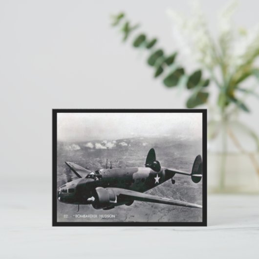 Oud Briefkaart - Lockheed Hudson Light Bomber (Staand voorkant)