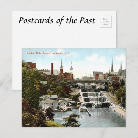 Oud Briefkaart - Lockport, NY, VS (Voorkant / Achterkant)