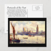 Oud Briefkaart - Londen, Kamers van het Parlement (Voorkant / Achterkant)