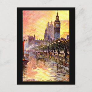 Oud Briefkaart - Londen, Kamers van het Parlement