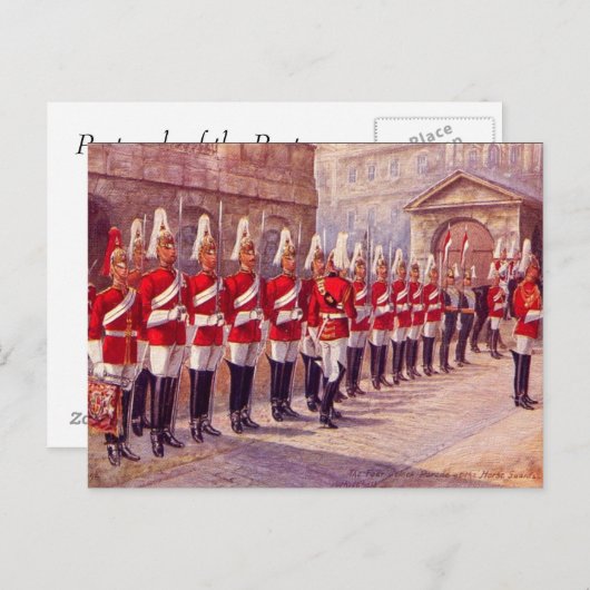 Oud Briefkaart - Londen, paarden (Voorkant / Achterkant)