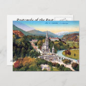 Oud Briefkaart - Lourdes, La Basilique (Voorkant / Achterkant)