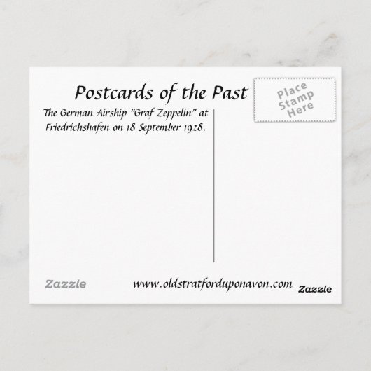 Oud Briefkaart - Luchtschip "Graf Zeppelin" (Achterkant)