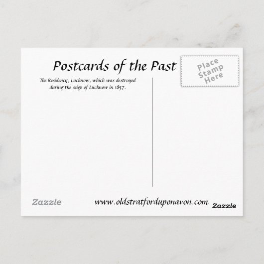 Oud Briefkaart - Lucknow, India (Achterkant)