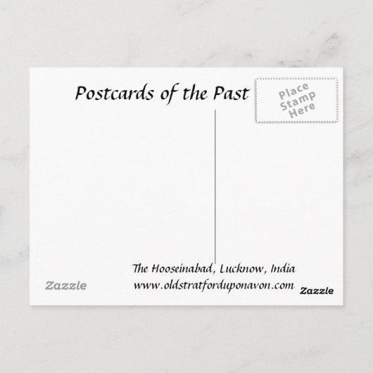 Oud Briefkaart - Lucknow, India (Achterkant)