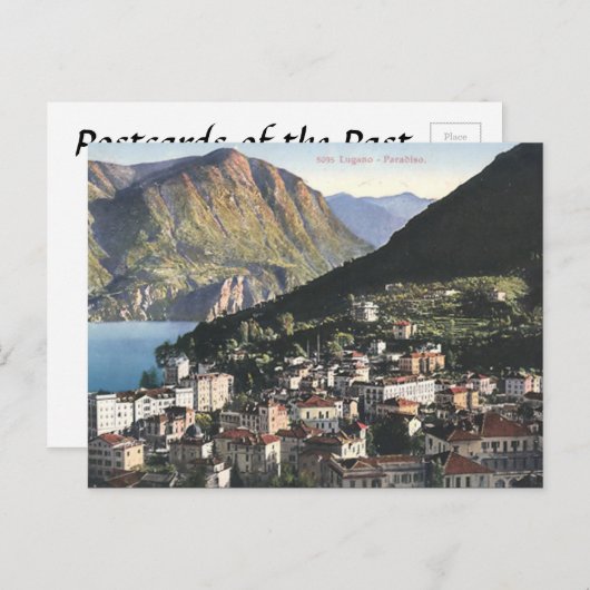 Oud Briefkaart - Lugano - Paradiso, Zwitserland (Voorkant / Achterkant)