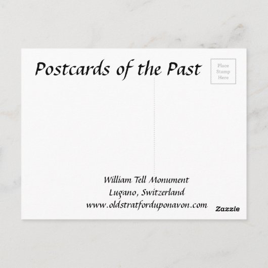 Oud Briefkaart - Lugano, Zwitserland (Achterkant)