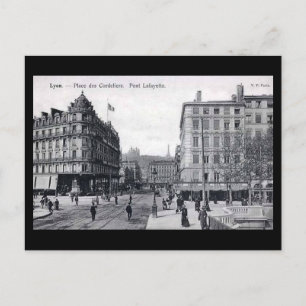 Oud Briefkaart - Lyon, plaats van snoeren