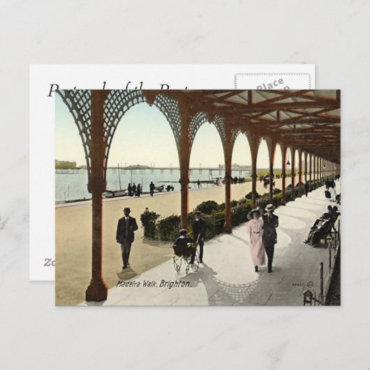 Oud Briefkaart - Madeira Walk, Brighton (Voorkant / Achterkant)