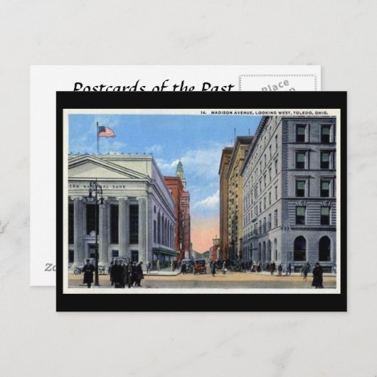 Oud Briefkaart - Madison Ave, Toledo, Ohio (Voorkant / Achterkant)