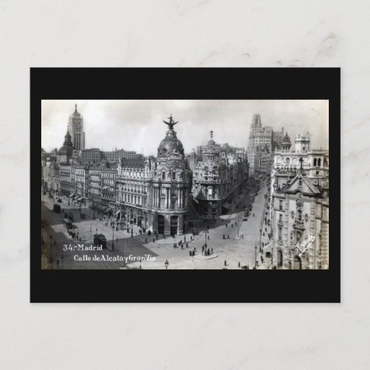 Oud Briefkaart - Madrid (Voorkant)