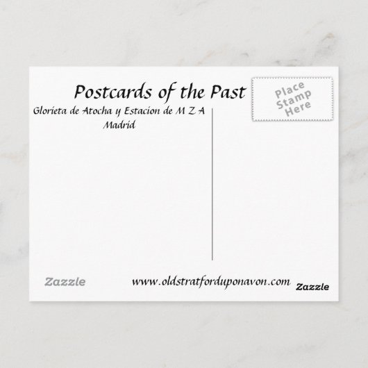 Oud Briefkaart - Madrid, Spanje (Achterkant)