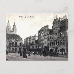 Oud Briefkaart - Magdeburg , Duitsland