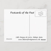 Oud Briefkaart - Malaga, Spanje. (Achterkant)