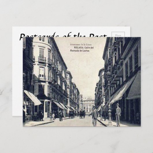 Oud Briefkaart - Malaga, Spanje (Voorkant / Achterkant)