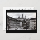 Oud Briefkaart, MaloTranske Square, Praag Briefkaart (Voorkant / Achterkant)