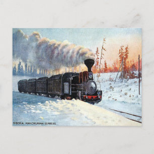 Oud Briefkaart - Manchurian Express, Siberië