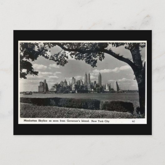 Oud Briefkaart - Manhattan Skyline (Voorkant)