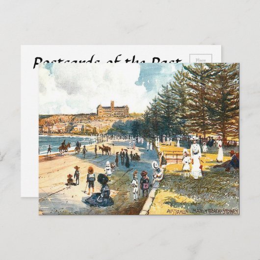 Oud Briefkaart - Manly Beach, Sydney, NSW (Voorkant / Achterkant)