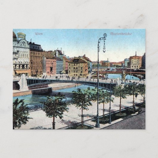 Oud Briefkaart - Marienbrücke, Wien (Voorkant)