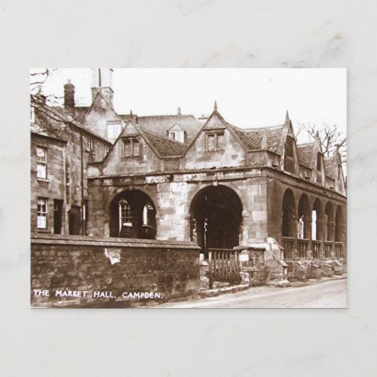 Oud Briefkaart - Marktzaal, Chipping Campden (Voorkant)