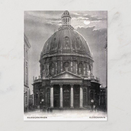 Oud Briefkaart - Marmorkirken, Kopenhagen (Voorkant)