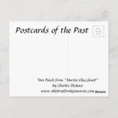 Oud Briefkaart - "Martin Chuzzlewit" door Dickens (Achterkant)