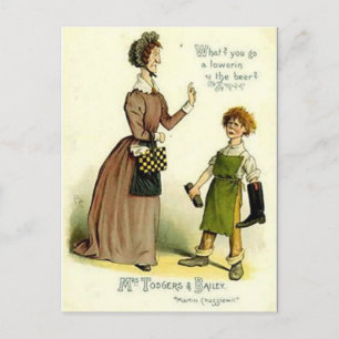 Oud Briefkaart - "Martin Chuzzlewit" door Dickens