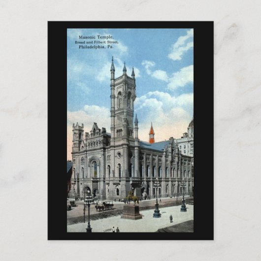 Oud Briefkaart - Masonic Temple, Philadelphia PA (Voorkant)