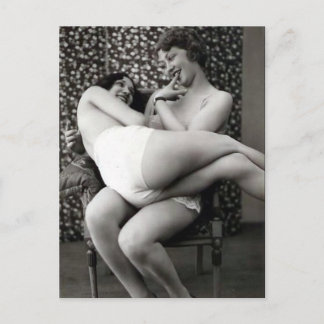 Oud Briefkaart - meisjesvrienden