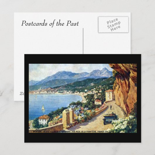 Oud Briefkaart - Menton, Frankrijk (Voorkant / Achterkant)