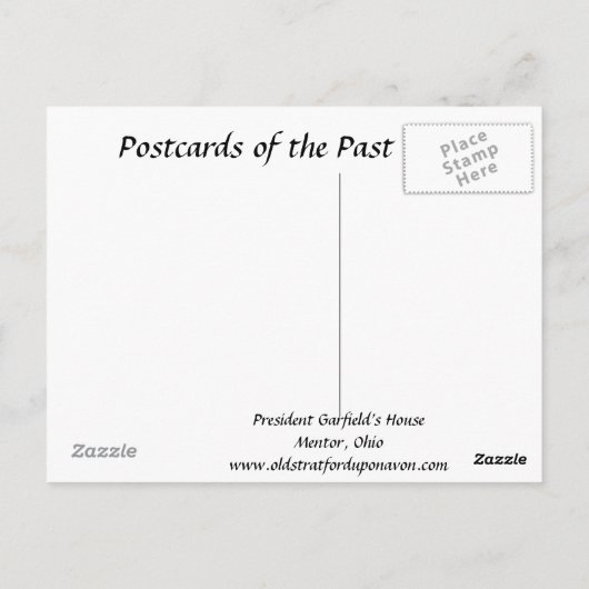 Oud Briefkaart - Mentor Ohio, Garfield's House (Achterkant)