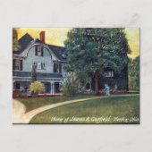 Oud Briefkaart - Mentor Ohio, Garfield's House (Voorkant)