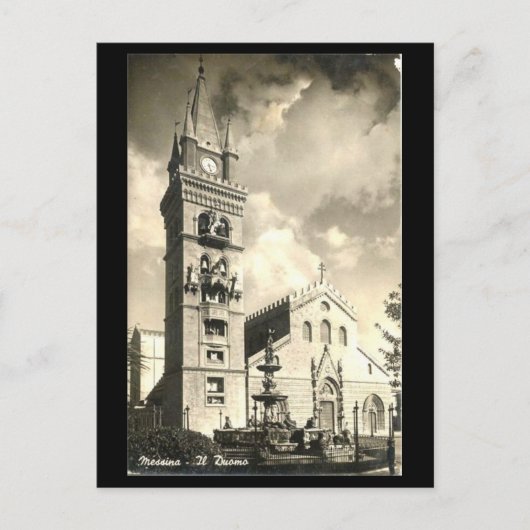 Oud Briefkaart - Messina, kathedraal (Voorkant)