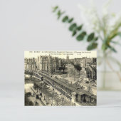 Oud Briefkaart - metro van Parijs (Staand voorkant)