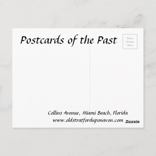 Oud Briefkaart - Miami Beach, Florida, VS (Achterkant)