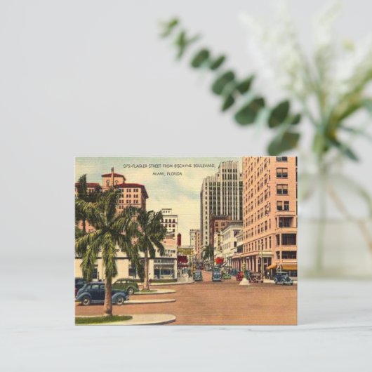 Oud Briefkaart - Miami, Florida, VS (Staand voorkant)