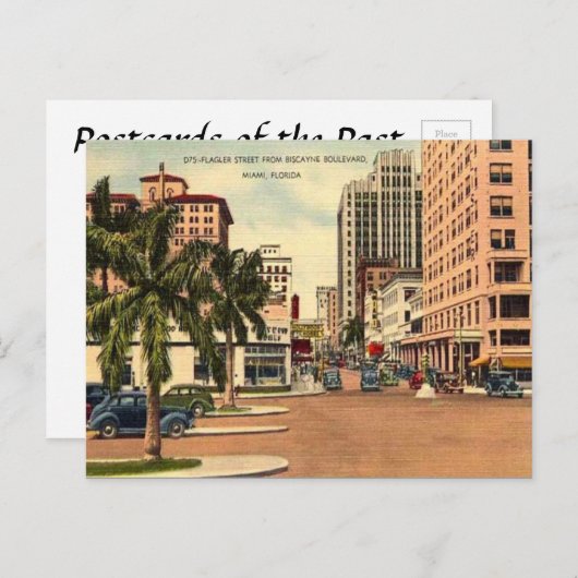 Oud Briefkaart - Miami, Florida, VS (Voorkant / Achterkant)