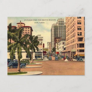 Oud Briefkaart - Miami, Florida, VS