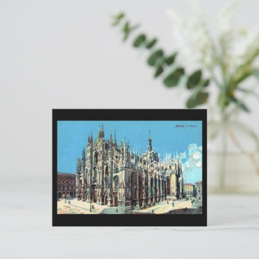 Oud Briefkaart - Milaan, Duomo (Staand voorkant)
