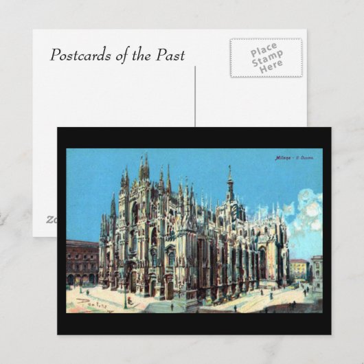 Oud Briefkaart - Milaan, Duomo (Voorkant / Achterkant)