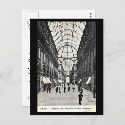 Oud Briefkaart - Milaan, Galleria (Voorkant / Achterkant)